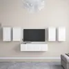 vidaXL Ensemble de meuble TV 6 pcs Blanc Aggloméré