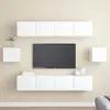 vidaXL Ensemble de meuble TV 6 pcs Blanc Aggloméré