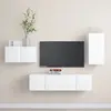 vidaXL Vidaxl Ensemble De Meubles Tv 4 Pcs Blanc Bois D'ingénierie