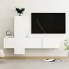 vidaXL Vidaxl Ensemble De Meubles Tv 3 Pcs Blanc Bois D'ingénierie