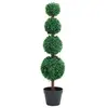 vidaXL Plante de buis artificiel avec pot Forme de boule Vert 90 cm