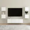 vidaXL Vidaxl Ensemble De Meubles Tv 6 Pcs Blanc Bois D'ingénierie