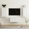 vidaXL Vidaxl Ensemble De Meubles Tv 3 Pcs Blanc Bois D'ingénierie