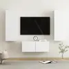 vidaXL Vidaxl Ensemble De Meubles Tv 3 Pcs Blanc Bois D'ingénierie