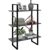 vidaXL Bibliothèque Gris 80x30x105 cm Aggloméré