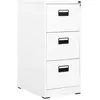 vidaXL Classeur Blanc 46x62x102,5 cm Acier