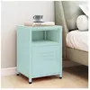 vidaXL Table de chevet Vert menthe 35x35x51 cm Acier