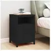 vidaXL Table de chevet Noir 35x35x51 cm Acier