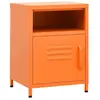 vidaXL Table de chevet Orange 35x35x51 cm Acier