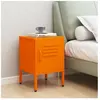 vidaXL Table de chevet Orange 35x35x51 cm Acier