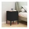 vidaXL Table de chevet Noir 35x35x51 cm Acier