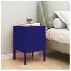 vidaXL Table de chevet Bleu marine 35x35x51 cm Acier