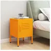 vidaXL Table de chevet Jaune moutarde 35x35x51 cm Acier