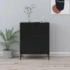vidaXL Commode Noir 80x35x101,5 cm Acier