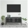 vidaXL Meuble TV Anthracite 105x35x50 cm Acier