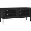 vidaXL Meuble TV Noir 105x35x50 cm Acier