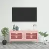vidaXL Meuble TV Rose 105x35x50 cm Acier