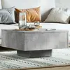 vidaXL Table basse Gris béton 60x60x31,5 cm Aggloméré