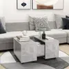 vidaXL Table basse Gris béton 60x60x38 cm Aggloméré