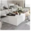 vidaXL Table basse Blanc 80x80x31 cm Aggloméré