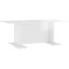 vidaXL Table basse Blanc brillant 103,5x60x40 cm Aggloméré