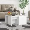 vidaXL Tables basses 4 pcs Blanc 33x33x33 cm Aggloméré