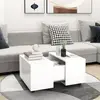 vidaXL Table basse blanc 60x60x38 cm bois d'ingénierie 806858