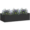 vidaXL Boîte à fleurs de bureau Anthracite 90x40x23 cm Acier