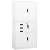 vidaXL Armoire de bureau Blanc 90x40x180 cm Acier