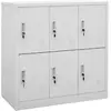 vidaXL Armoire à casiers Gris clair 90x45x92,5 cm Acier