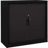 vidaXL Armoire à portes coulissantes Noir 90x40x90 cm Acier