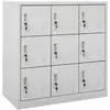 vidaXL Armoire à casiers Gris clair 90x45x92,5 cm Acier