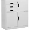 vidaXL Armoire de bureau Gris clair 90x40x102 cm Acier