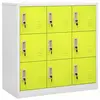 vidaXL Armoire à casiers Gris clair et vert 90x45x92,5 cm Acier