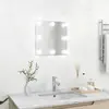 vidaXL Miroir mural avec lampes LED Carré Verre