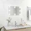 vidaXL Miroir mural avec lampes LED Rectangulaire Verre