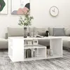 vidaXL Table basse blanc 100x50x40 cm bois d'ingénierie 806921