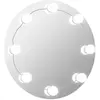 vidaXL Miroir mural avec lampes LED Rond Verre