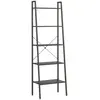 vidaXL Étagère sur pied 5 niveaux Noir 56x35x174 cm