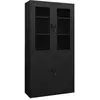 vidaXL Armoire de bureau Noir 90x40x180 cm Acier
