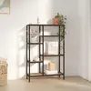 vidaXL Étagère à livres 80x30x120 cm Acier et bois d'ingénierie