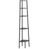 vidaXL Étagère d'angle 5 niveaux Noir 45,5x31,5x180 cm