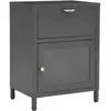vidaXL Table de chevet Anthracite 40x30x54,5 cm Acier et verre
