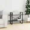 vidaXL Bibliothèque à 2 niveaux Gris 100x30x70 cm Bois de pin massif