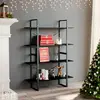 vidaXL Boekenkast met 4 schappen 100x30x140 cm spaanplaat zwart806478