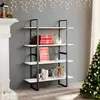 vidaXL Bibliothèque à 4 niveaux Blanc 100x30x140 cm Bois de pin massif