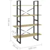 vidaXL Bibliothèque à 4 niveaux Chêne sonoma 100x30x140 cm Aggloméré