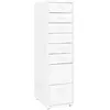vidaXL Classeur mobile Blanc 28x41x109 cm Métal