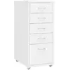 vidaXL Classeur mobile Blanc 28x41x69 cm Métal