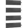 vidaXL Vidaxl Etagères Murales 4 Pcs Gris Brillant 60x11,5x18 Cm Aggloméré
